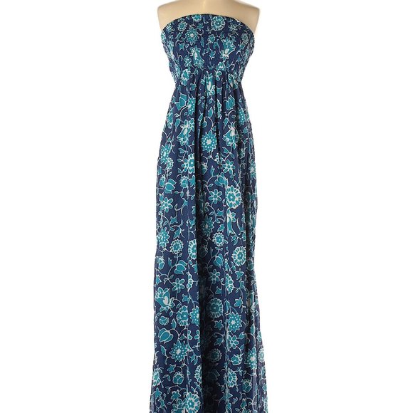 navy cotton maxi dress